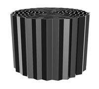 Garvee Bordure de jardin en métal ondulé galvanisé - Robuste et antirouille - Pour pelouses, parterres de fleurs, arbres, plates-bandes surélevées - Lot de 4 - Finition noire moderne - Couleur : noir