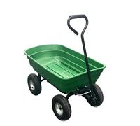 Garvee Brouette Polyvalente 272Kg - 4 Pneus Pneumatiques à Jantes Métal, Bac Plastique Renforcé Et Châssis Acier