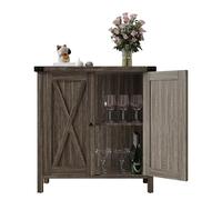 Garvee Buffet Cuisine, Armoire de Cuisine, Meuble de Rangement avec 2 Porte, Étagère Réglable, Style Vintage, 76 x40x80 cm, Meuble pour Salon, Cuisine, Bureau