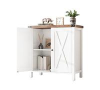Garvee Buffet Cuisine, Armoire de Cuisine, Meuble de Rangement avec 2 Porte, Étagère Réglable, Style Vintage, 76 x40x80 cm, Meuble pour Salon, Cuisine, Bureau