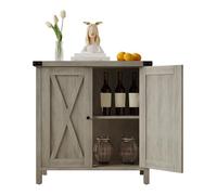 Garvee Buffet Cuisine, Armoire de Cuisine, Meuble de Rangement avec 2 Porte, Étagère Réglable, Style Vintage, 76 x40x80 cm, Meuble pour Salon, Cuisine, Bureau