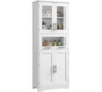 Garvee Buffet De Cuisine avec 5 Ports Et 2 étagères Réglables, 60 x 30 x 170 cm, Meuble Polyvalent, Meubles De Cuisine, pour Et Salon