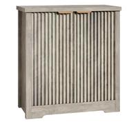 Garvee Buffet Salon, Buffet Cannelé avec 2 Portes, Étagère De Rangement Réglable, Console Moderne en Bois Style Scandinave pour Salle à Manger, Couloir, Cuisine 76x40x84 cm