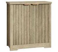 Garvee Buffet Salon, Buffet Cannelé avec 2 Portes, Étagère De Rangement Réglable, Console Moderne en Bois Style Scandinave pour Salle à Manger, Couloir, Cuisine 76x40x84 cm