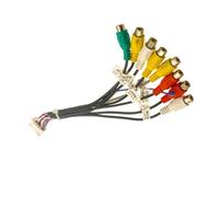 Garvee Câblage RCA universel 20 broches pour autoradio Android - 8 sorties audio/vidéo - Connexion amplificateur, subwoofer, caméra de recul - Installation facile - Accessoires car audio - Noir Jaune