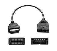 Garvee Câble Adaptateur OBD1 12 Broches à OBD2 16 Broches - pour Lecteur de Codes Auto - Connecteur précis pour Diagnostic Automobile - Compatible Outils Professionnels - Spécification : Bags