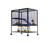 Garvee Cage en métal pour petits animaux, cage à furet à plusieurs niveaux pour petits animaux - Cage pour hamster avec rampe, support de rangement, plateau amovible pour chinchilla, lapin, cochon