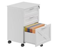 Garvee Caisson de classement Mobile, Armoire de Bureau à 3 tiroirs, verrouillable, avec Compartiment pour dossiers Suspendus