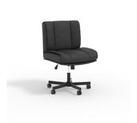 Garvee Chaise De Bureau Ergonomique en Cuir Artificiel PU, Hauteur Réglable & Rotation 360°, Assise Large pour Schneidersitz, Idéale pour Home Office, Travail Informatique Et Études