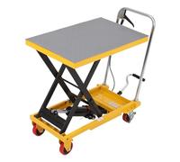 Garvee Chariot élévateur hydraulique 227 kg - Table élévatrice à Ciseaux, Plateau Large, Hauteur réglable 47-150 cm, 4 Roues, Tapis antidérapant 3mm - Idéal manutention Atelier entrepôt - Couleur