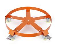 Garvee Chariot Industriel pour fût 55 gallons, Capacité 1250 lbs, Acier Robuste avec 5 roulettes pivotantes à 360° et Freins, Renforts croisés, Design Anti-basculement - Idéal entrepôt, Atelier