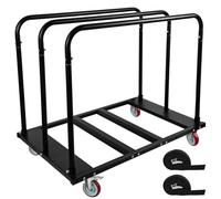 Garvee Chariot pliable porte-panneaux professionnel - Capacité 1800 lbs, roues PU pivotantes 5", pour plaques de plâtre, bois, contreplaqué, Idéal entrepôt et atelier, 46x29 Pouces, ajout de 2 sangles