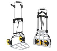 Garvee Chariot Roulant Pliable Professionnel pour Bureau - Capacité 150 kg, Base en Alliage d’Aluminium Robuste - Compact, Portable, idéal déménagement, entrepôt, Maison - Plateau en Alliage