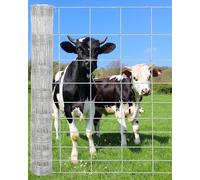 Garvee Clôture Décorative Robuste Pour Extérieur, Grillage Galvanisé De Protection Animaux Et Jardin, Idéale Pour Bétail, Chèvres, Moutons, Cochons, Cerfs, Volailles, Installation Facile, 1,5x50m