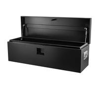 Garvee Coffre à outils acier robuste pour benne de camion - Étanche, joint caoutchouc, serrure sécurisée - Sans poignée - Rangement pick-up, remorque, garage - Noir, 38x38x91cm