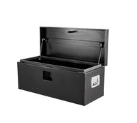 Garvee Coffre à outils acier robuste pour benne de camion - Étanche, verrouillable, couvercle rainuré - Sans poignée - Rangement sécurisé pick-up, remorque, camping-car, 61x38x38cm
