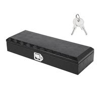 Garvee Coffre à outils benne camion aluminium 5 bandes - Robuste, étanche, verrouillable, plaque diamant - Poignées latérales, vérin à gaz - Idéal remorque/pick-up - 34,5x12,75x6,4 pouces - Finition