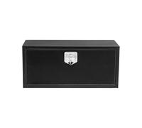 Garvee Coffre à outils camion robuste - Acier noir 24", étanche, serrure poignée en T - Boîte utilitaire portable - Sécurité outils automobiles - Noir