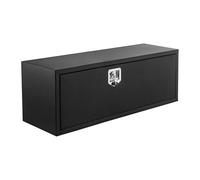 Garvee Coffre à outils en acier robuste pour benne de camion - Serrure en T sécurisée - Étanche et idéal pour pick-up, remorque, camping-car - Surface lisse, Dimensions : Longueur 30 cm, Noir