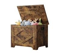 Garvee Coffre De Rangement De 100 cm (39,4 Po), Banc De Rangement en Bois avec 2 Charnières De Sécurité, Montage Facile, Grand Coffre à Jouets De Style Rétro pour Entrée, Salon, Chambre