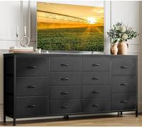 Garvee Commode, 160 cm Commode de Chambre à Coucher 14 Tiroirs en Tissu, Meuble TV, Téléviseur, Meuble de Rangement pour Chambre d'enfants,Chambre à Coucher, Armoire, Salon, Couloir