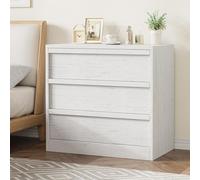 Garvee Commode 3 Tiroirs pour Chambre, Petite Table De Chevet Moderne avec Grand Espace De Rangement, Commode en Bois pour Salon, Chambre, Entrée