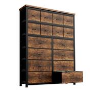 Garvee Commode de Chambre 16 Tiroirs, Commode De Rangement pour Vêtements, Linge, Cosmétiques Et Jouets, Organisateur Gain De Place avec Tiroirs en Tissu Résistant, Tigré