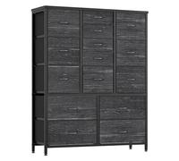 Garvee Commode de Chambre, Commode de Rangement avec 15 Tiroir en Tissu avec Cadre en Métal pour Chambre, Salon, Couloir, Armoire à Tiroirs Grand Espace 100x30x123 cm