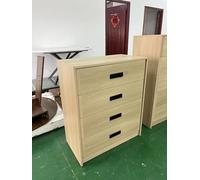 Garvee Commode Moderne à 3 Tiroirs en Bois MDF, Meuble De Rangement pour Chambre Et Salon, Grande Capacité De Stockage, Poignées Intégrées, Table De Chevet Multifonction, 76 x 40 x 76 cm