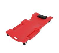 Garvee Creeper de Garage Profil Bas 40" - Plastique HDPE, Appui-tête rembourré, capacité 159 kg, Double Plateaux à Outils, 6 roulettes pivotantes - Résistant aux Chocs, Entretien Facile - Vin Rouge