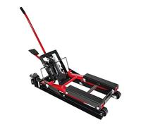 Garvee Cric élévateur hydraulique Puissant 1500 lbs pour Moto et ATV - Plateau Ciseaux Portable avec Roues et pédale - Plage de Levage 10-40 cm - Idéal Atelier Garage - Couleur : Rose
