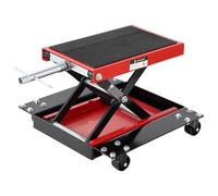 Garvee Cric élévateur Moto Central 1100 lbs - Acier Robuste, Plateau Roulant, Hauteur réglable 8-39 cm, manivelle Ergonomique - Idéal Entretien et réparation - Rouille - Taille : 37 x 41 x 39 cm -