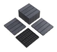 Garvee Dalles extérieurérieures antidérapantes imitation bois - Sol composite étanche et facile à poser - Décoration murale et sol pour patio, balcon, jardin, piscine - Gris - Lot de 9, 9PCS/set,