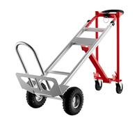 Garvee Diable Pliable Et Chariot Pliable 3 en 1, Capacité 350 Kg, Chariot De Manutention avec Roues Solides, Sangles Élastiques, Chariot De Transport pour Entrepôt Marchandises