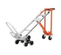 Garvee Diable Pliable Et Chariot Pliable 3 en 1, Capacité 350 Kg, Chariot De Manutention avec Roues Solides, Sangles Élastiques, Chariot De Transport pour Entrepôt Marchandises - Monter Escaliers