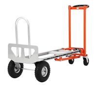 Garvee Diable Pliable Et Chariot Pliable 3 en 1, Capacité 350 Kg, Chariot De Manutention avec Roues Solides, Sangles Élastiques, Chariot De Transport pour Entrepôt Marchandises
