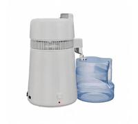 Garvee Distillateur d'eau haut de gamme pour plan de travail de cuisine - Acier inoxydable et récipient en verre de 4 L - Purificateur et filtre à eau - Arrêt automatique
