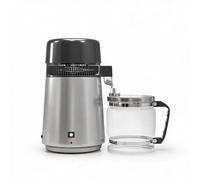 Garvee Distillateur d'eau haut de gamme pour plan de travail de cuisine - Acier inoxydable et récipient en verre de 4 L - Purificateur et filtre à eau - Arrêt automatique
