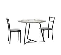 Garvee Ensemble De Table à Manger Ronde De 31,4 Pouces pour 2, Petit Ensemble De Table De Cuisine avec 2 Chaises Et 2 Sets Résistants à La Chaleur,Bistrot Et Chaises pour