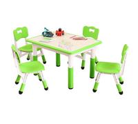 Garvee Ensemble De Table Et Chaises Enfants, Table d’Activités avec 4 Chaises Gauteur Réglable, Pieds Antidérapants, Bureau à Motifs Graffiti, Loisirs Créatifs, Apprentissage, Plateau Résistant à l'e