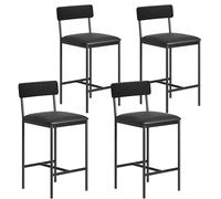 Garvee Ensemble Table De Salle à Manger avec 2 Chaises en Bois Et Métal, Table De Bar avec 3 Étagères De Rangement pour Cuisine Salle à Manger 92x50x92 Cm