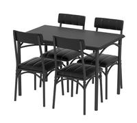 Garvee Ensemble Table Et Chaises De Salle à Manger pour 4 Personnes, Style Moderne, avec Chaises Rembourrées. Mobilier Gain De Place 5 Pièces pour Petits Espaces.