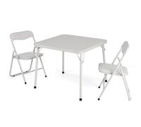 Garvee Ensemble Table Et Chaises Pliantes pour Enfants,Chaises Pliantes Rembourrées en Cuir avec Coussin, Ensemble Table Et Chaises d'Activités Portables avec Structure en Métal pour Enfants