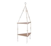 Garvee Étagère Murale d'angle Scandinave - 3 Niveaux en Bois - Étagère de Rangement Minimaliste pour Plantes, Livres et Décoration