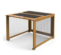 Garvee Extension Robuste pour enclos de clapier à Lapin et poulailler en Bois - Abri intérieur/extensionérieur pour Petits Animaux, Toit imperméable Anti-UV, Accessoires d’élevage - 80cm