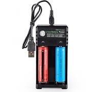 Garvee Facturationur USB Double pour Batteries Lithium Voiture - 2 Slots 4.2V 1A - Facturation Intelligente - Protection Surcharge et Court-Circuit