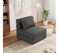 Garvee Fauteuil Convertible 1 Place Fauteuil Lit Chauffeuse 1 Place, Sofa Bédé Pliant avec Oreiller Amélioré, Tissu Lin Moderne Et Confortable, Idéal pour Salon Ou Chambre