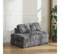 Garvee Fauteuil Convertible 3 en 1, Chauffeuse Lit Pliable avec Accoudoirs, Tissu Velours Côtelé Doux, Mousse Mémoire Effilochée, sans Montage, pour Petit Appartement, Chambre d’Amis, Enfants