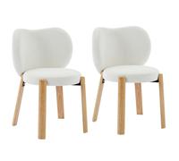 Garvee Fauteuil d'Appoint à Dossier en Forme De Cœur, Fauteuil De Coiffeuse en Tissu Peluche Douce, Fauteuil De Maquillage sans Accoudoirs, Supporte Jusqu'à 136 kg, Montage Facile((2 Paquet))