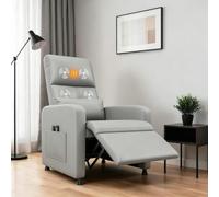 Garvee Fauteuil Relax Electrique en PU, Fauteuil Inclinable Salon | Dossier Réglable et Repose-Pieds, Fauteuil Massant Chauffant pour Salon, Chambre, Bureau